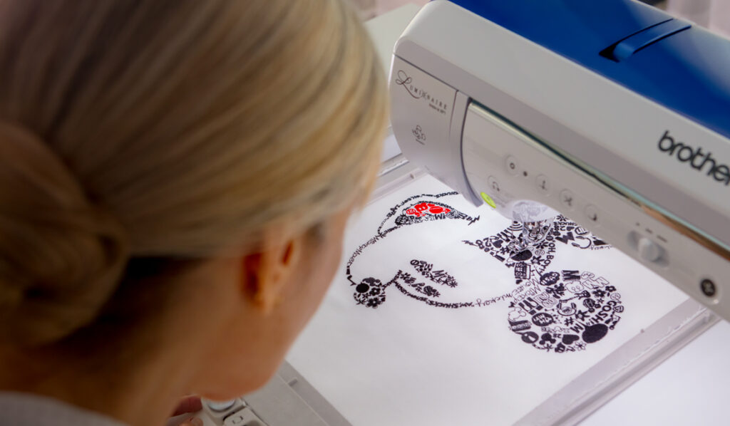 arte del bordado a máquina